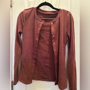 Muse Deep Red Knit Cardigan